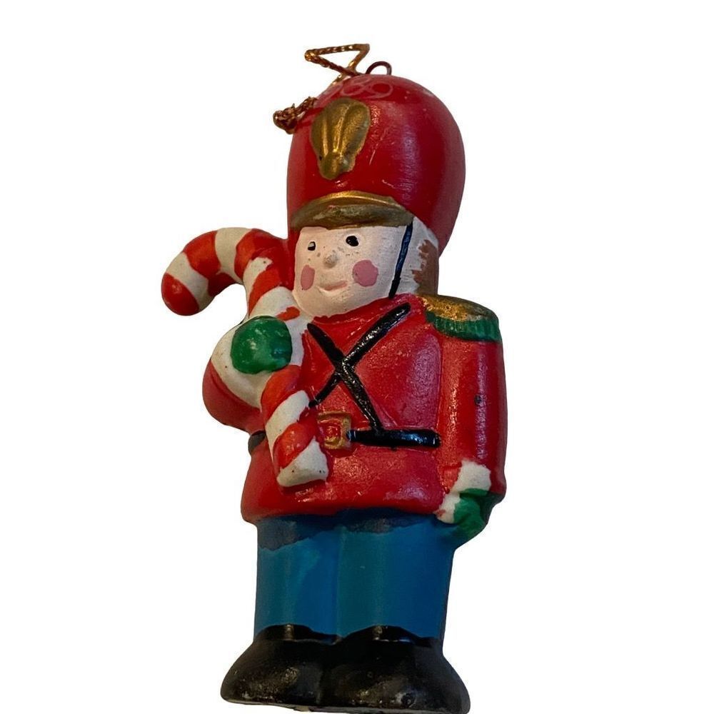 1989 Vintage Ceramic Soldier Christmas Tree Ornament